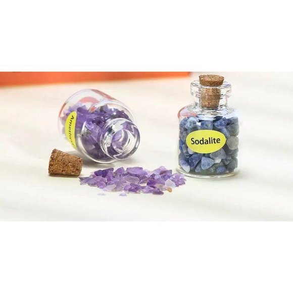 Mini Bottles Crystal Gems Stones Chip - Picture 2 of 9